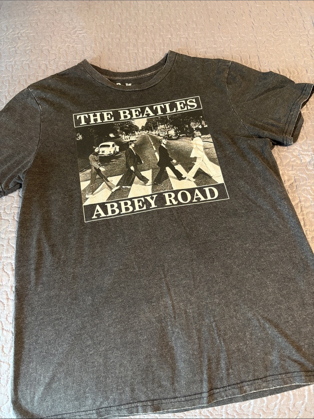 The Beatles Abbey Road Graphic Tee - Charcoal Black